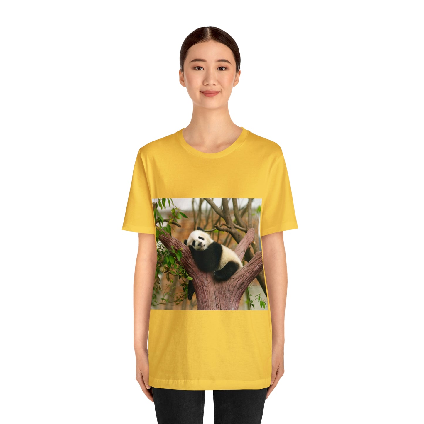 Camiseta de manga corta unisex con diseño de oso panda. Siéntete cómodo y acogedor al viajar a Canadá