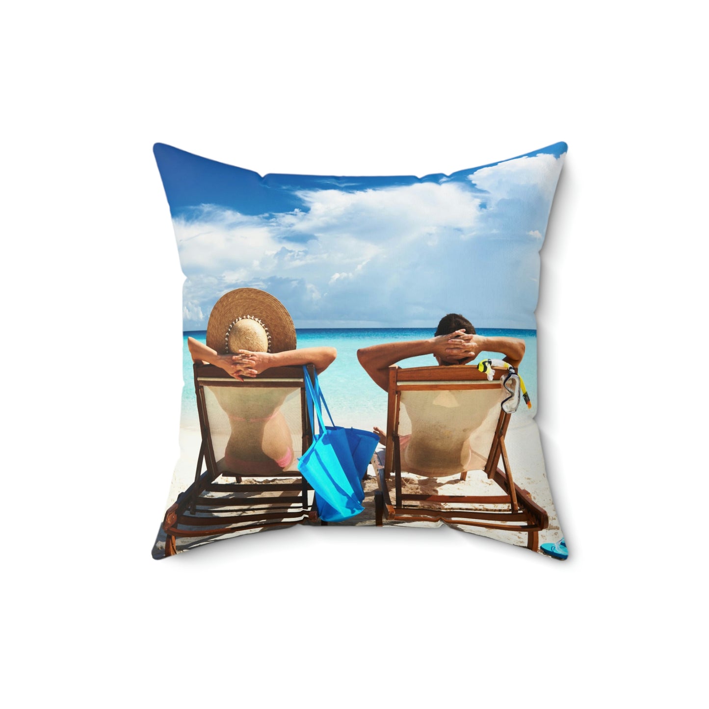 Relajarse en la playa Almohada cuadrada Vacaciones Viajes Dormir Relajarse Conducir Niños
