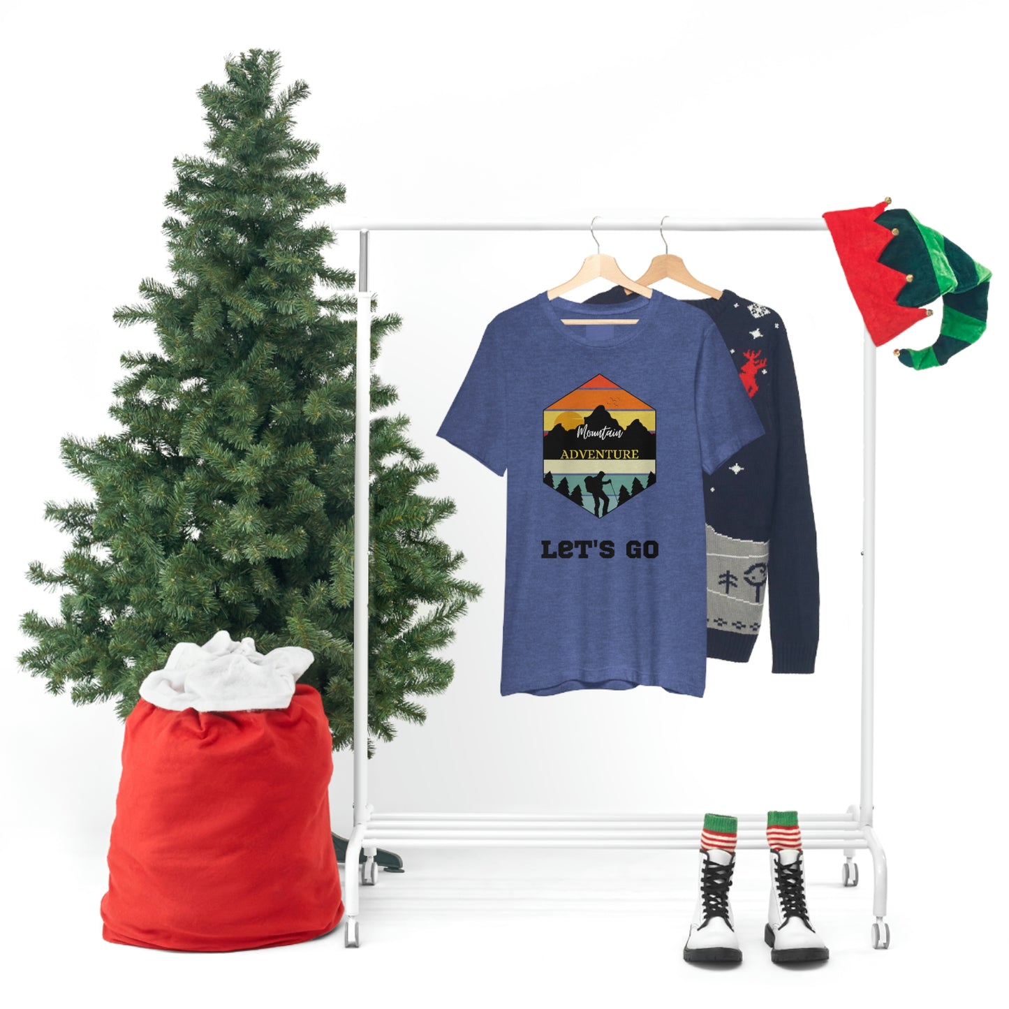 Camiseta de manga corta unisex Let's Go Hiking Adventures