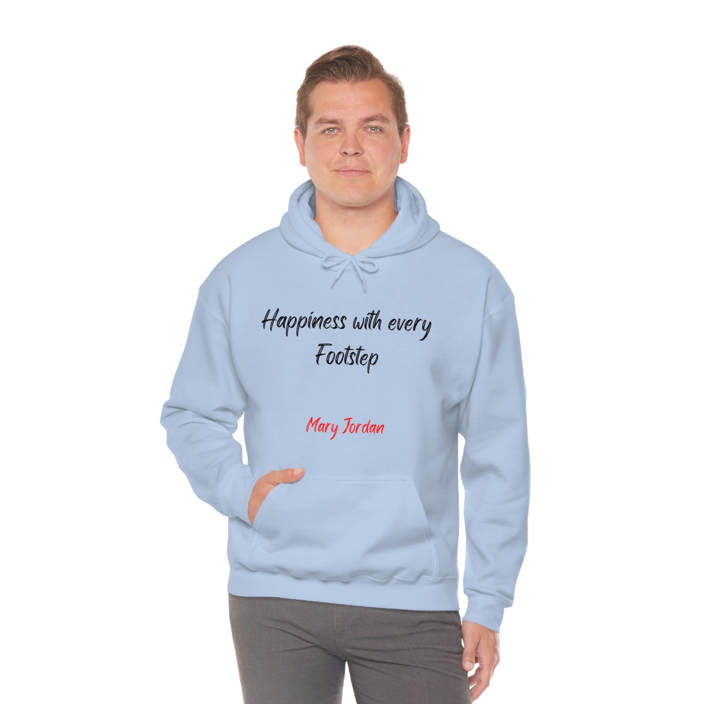Sudadera con capucha unisex Mary Jordan Heavy Blend™ para hombre, mujer y niño, Happiness With Every Step