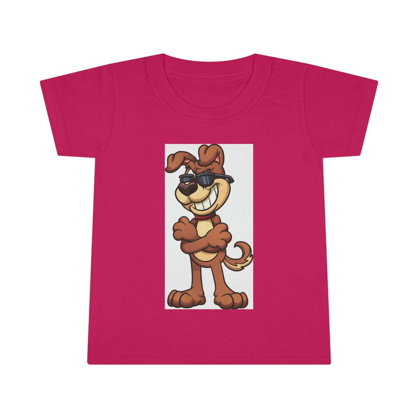 Camiseta para niño con perro sonriente con gafas de sol