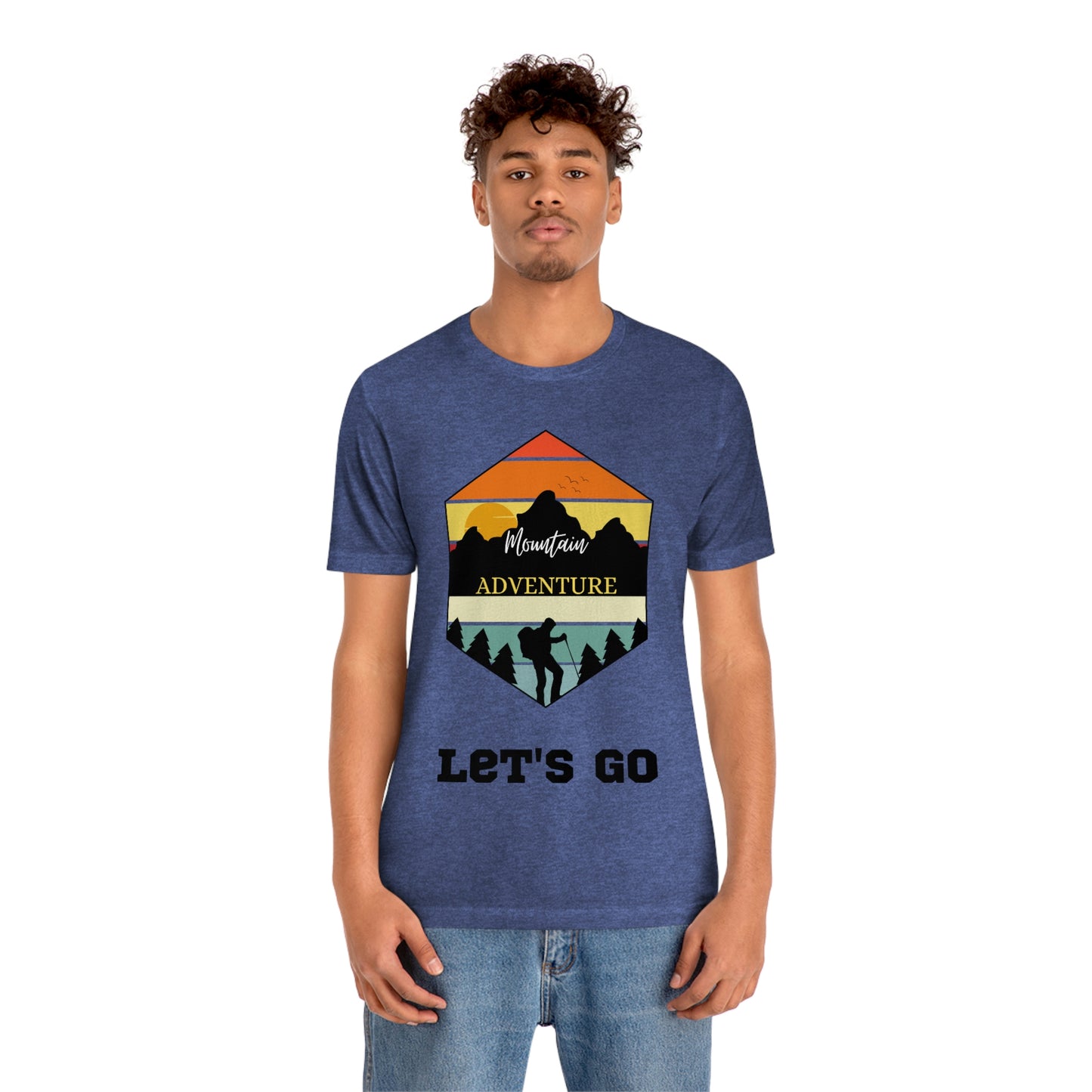 Camiseta de manga corta unisex Let's Go Hiking Adventures