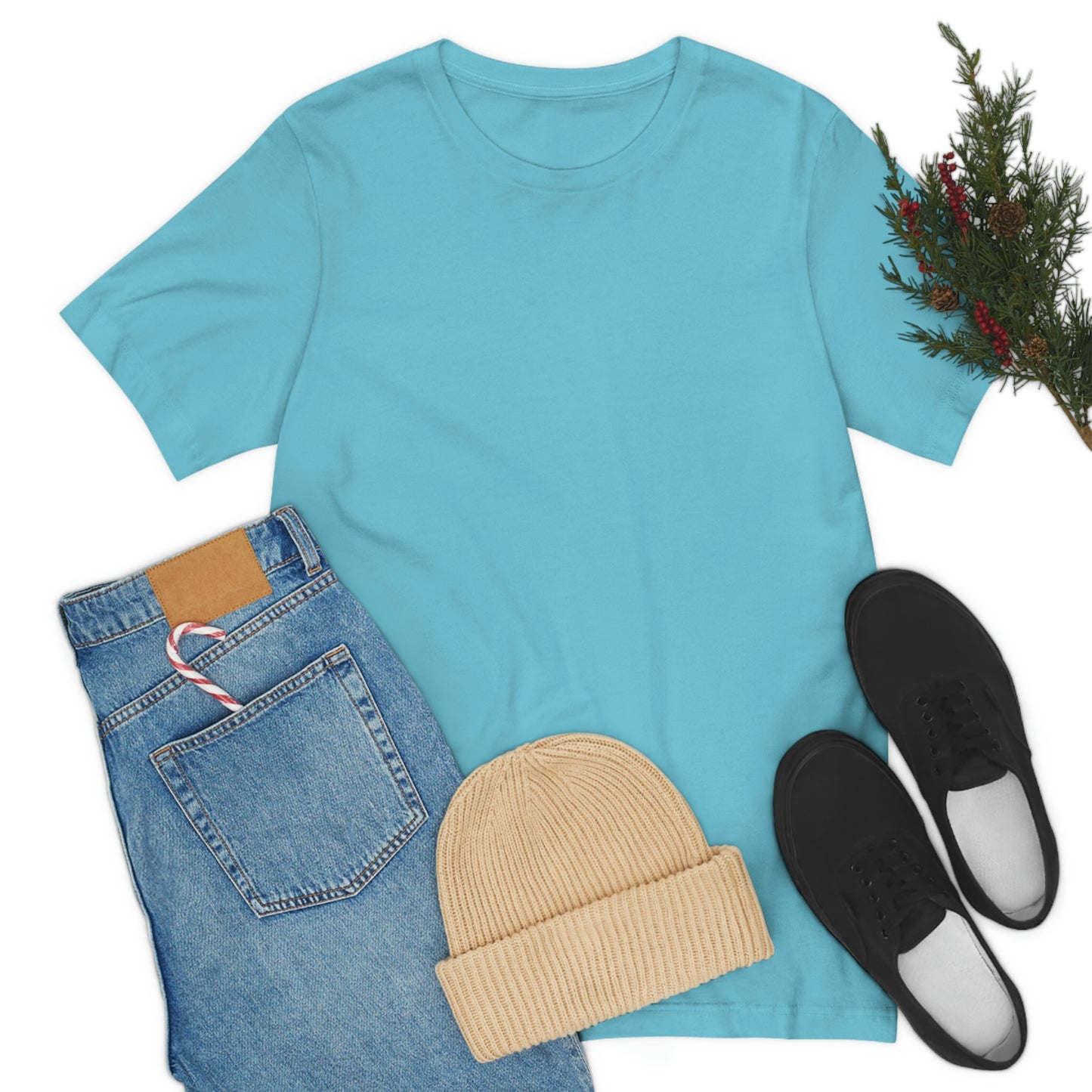 Camiseta unisex de manga corta Just Think para el trabajo, la escuela, los recados y las compras