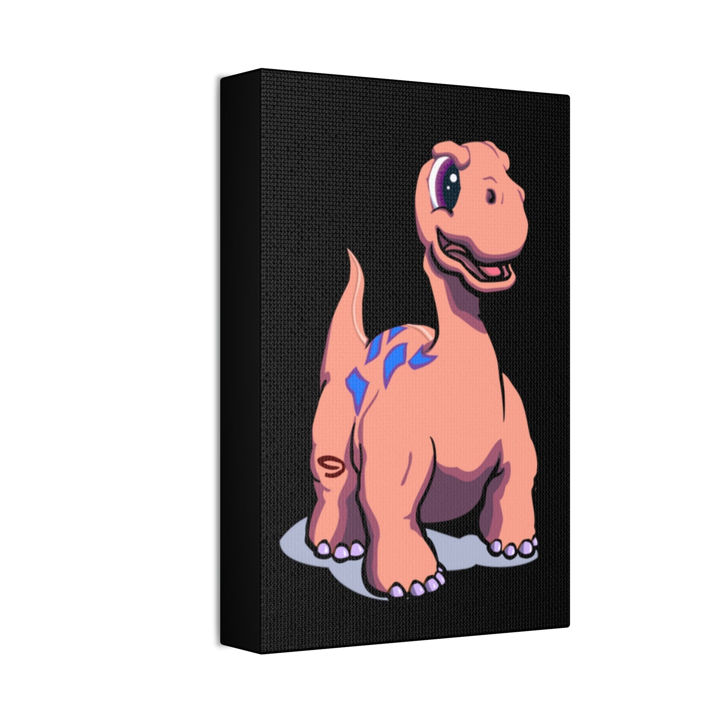 Lienzo estirado con fondo negro de dinosaurio, 1,5'', regalo de cumpleaños para niños pequeños y niños pequeños