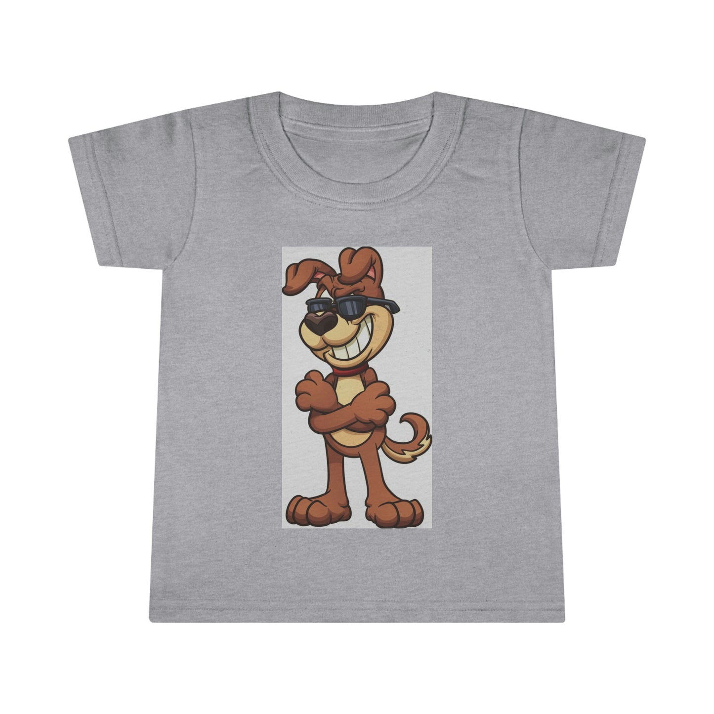 Camiseta para niño con perro sonriente con gafas de sol