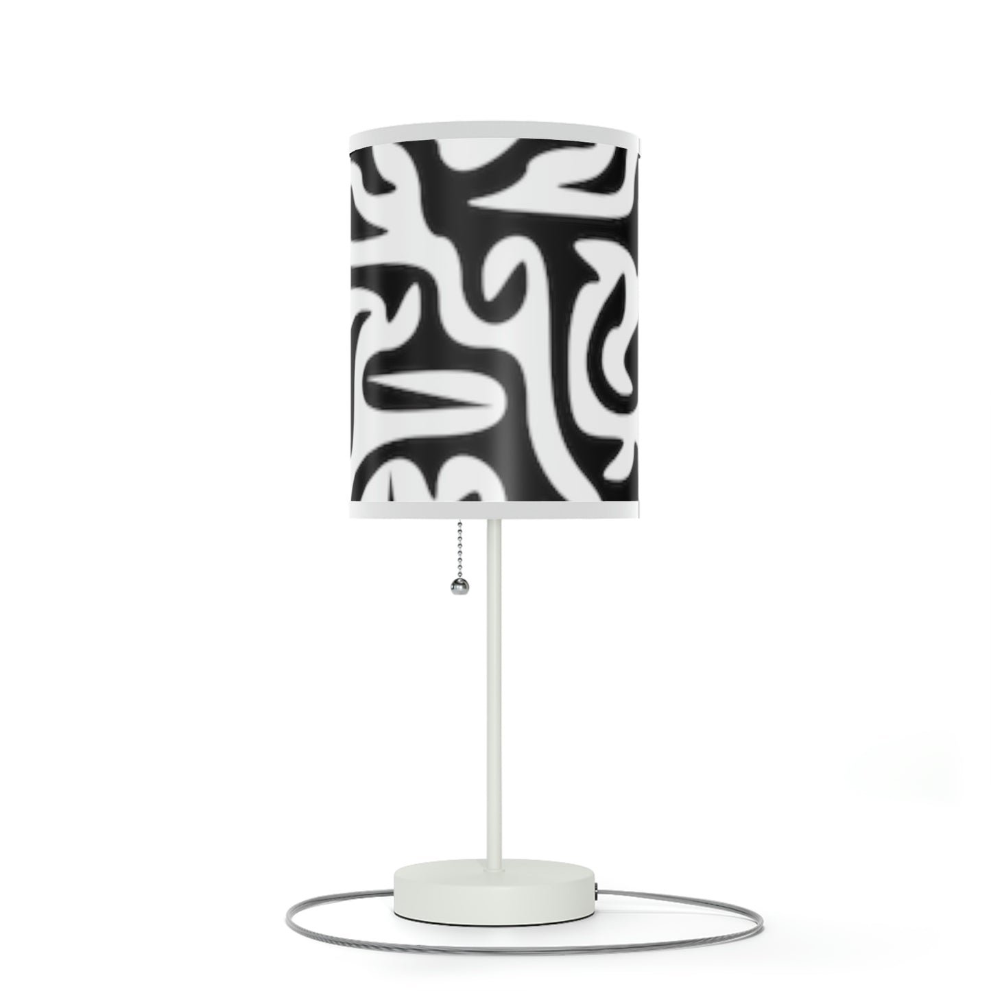 Lámpara Maze en blanco y negro con soporte, enchufe de EE. UU. y Canadá, para dormitorio, oficina, sala de estar, REGALO