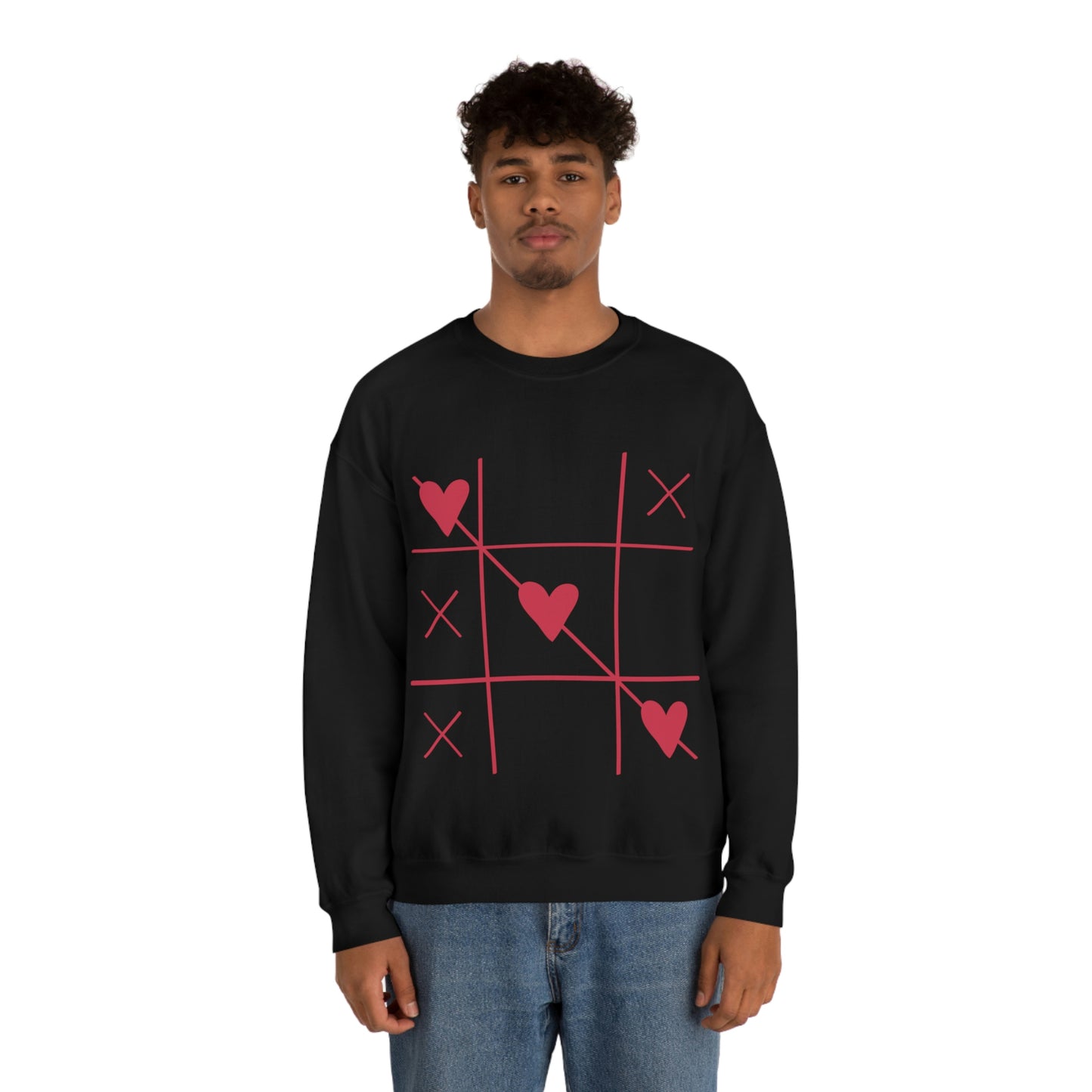 Sudadera con cuello redondo Tic Tac Toe ¡Me encanta mi regalo de cumpleaños!
