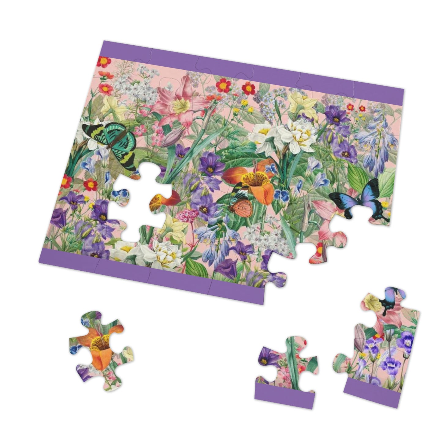 Rompecabezas de jardín de flores y mariposas ¡Me encantan los juegos!