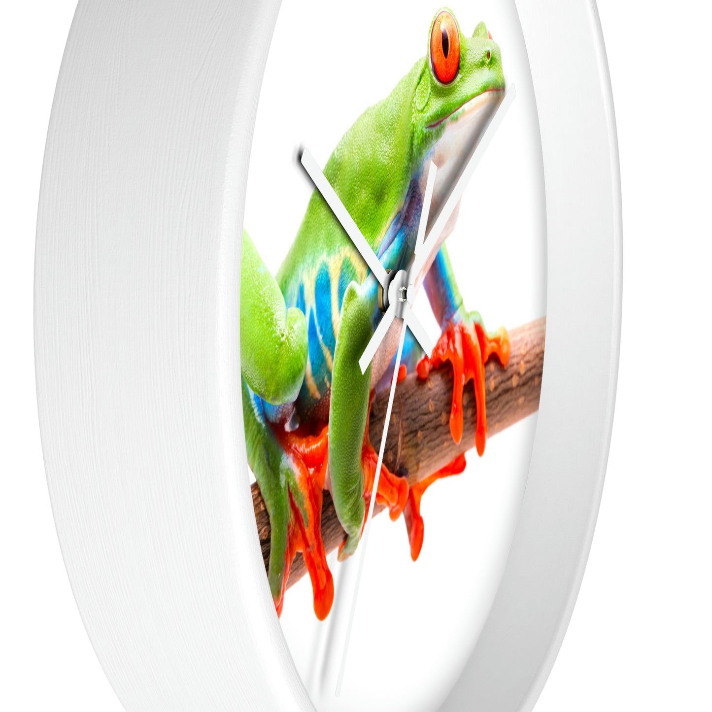 Reloj de pared con rana arbórea colorida ¡Me encanta esto!