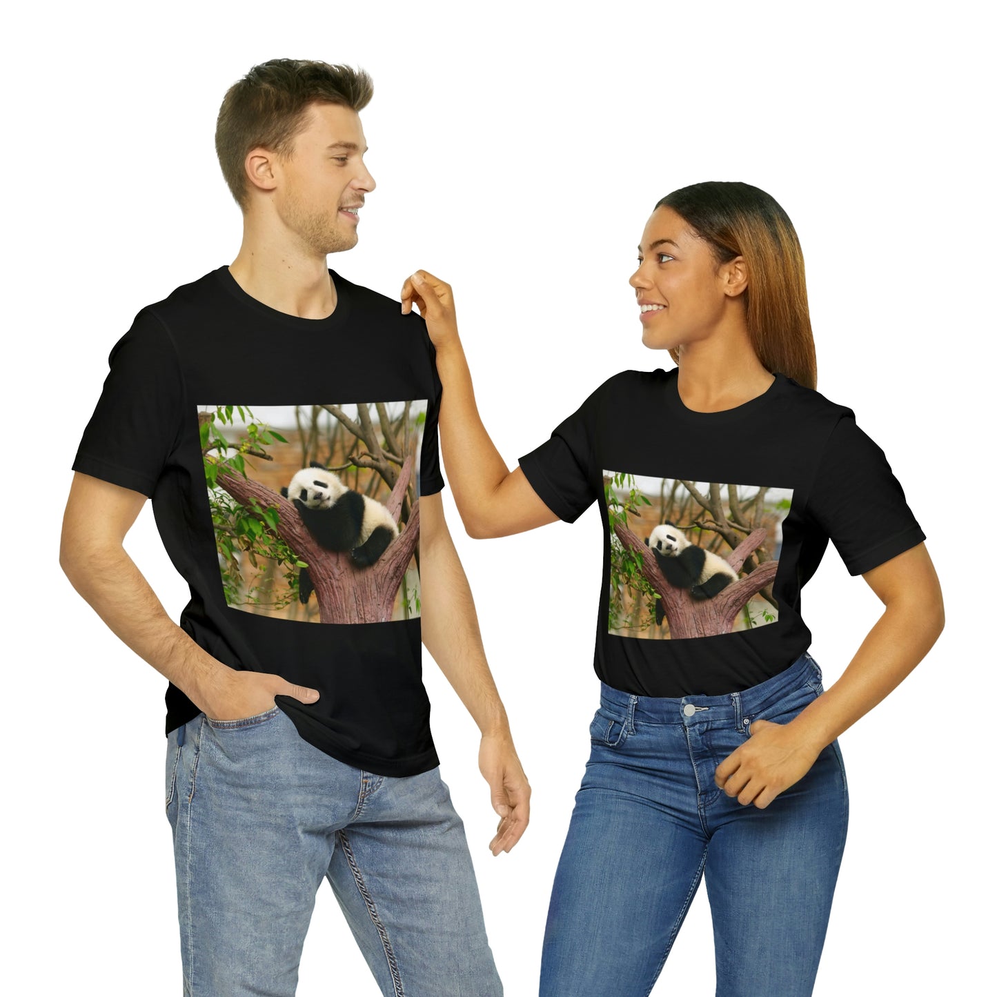 Camiseta de manga corta unisex con diseño de oso panda. Siéntete cómodo y acogedor al viajar a Canadá