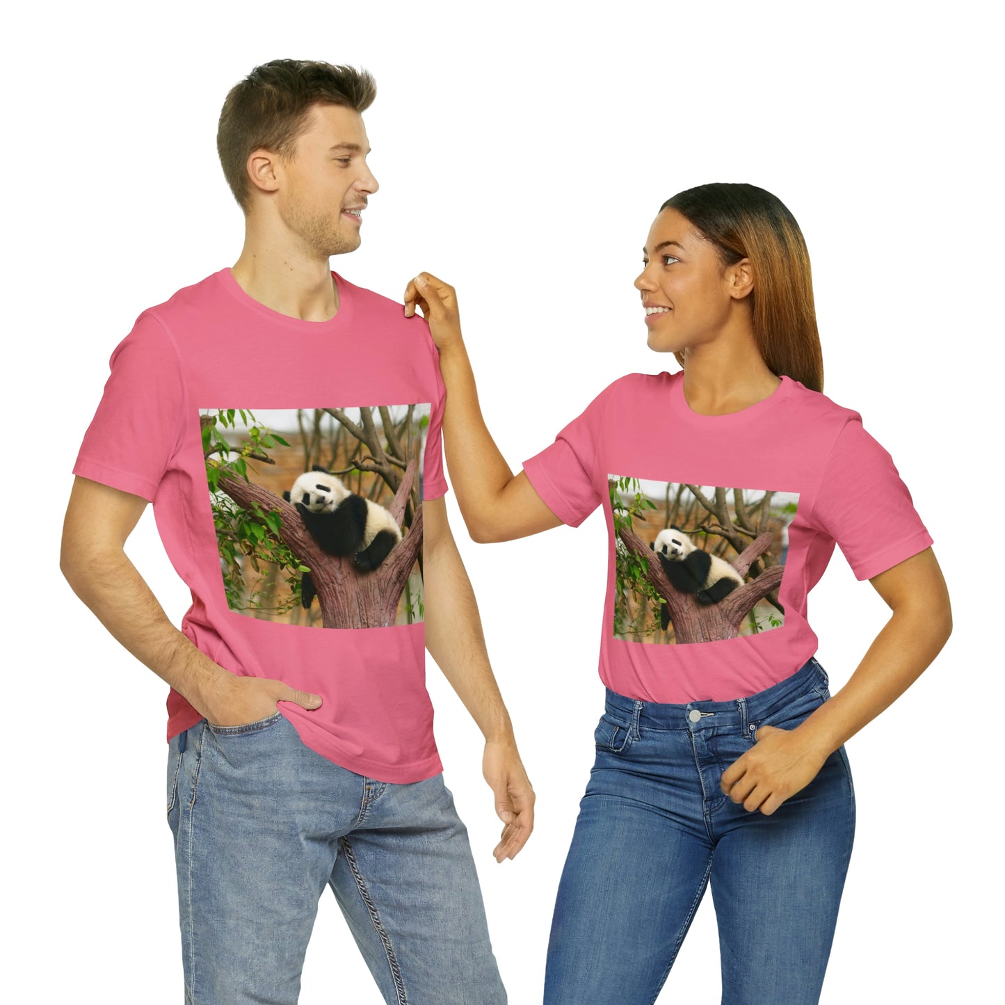 Camiseta de manga corta unisex con diseño de oso panda. Siéntete cómodo y acogedor al viajar a Canadá