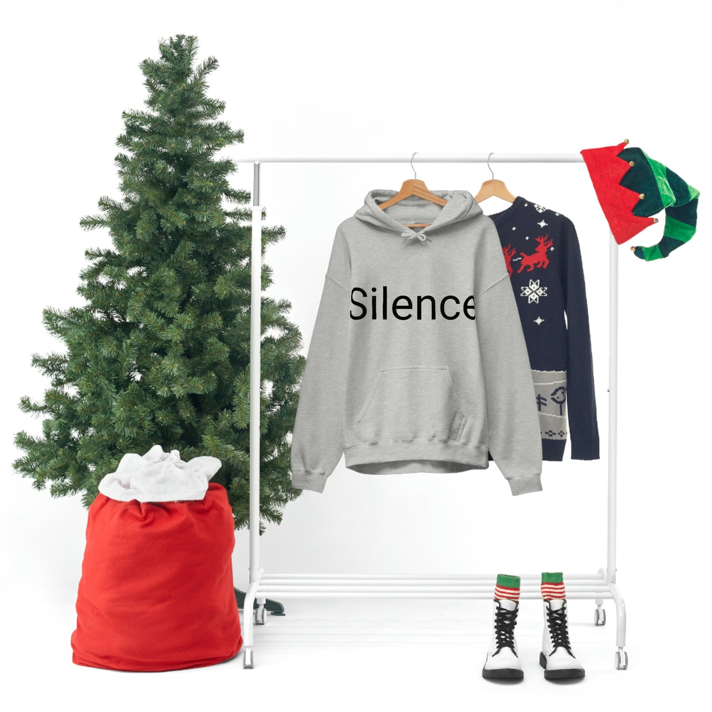 Sudadera unisex con capucha de mezcla pesada Sunset Silence Mamá quiere esta sudadera para su cumpleaños