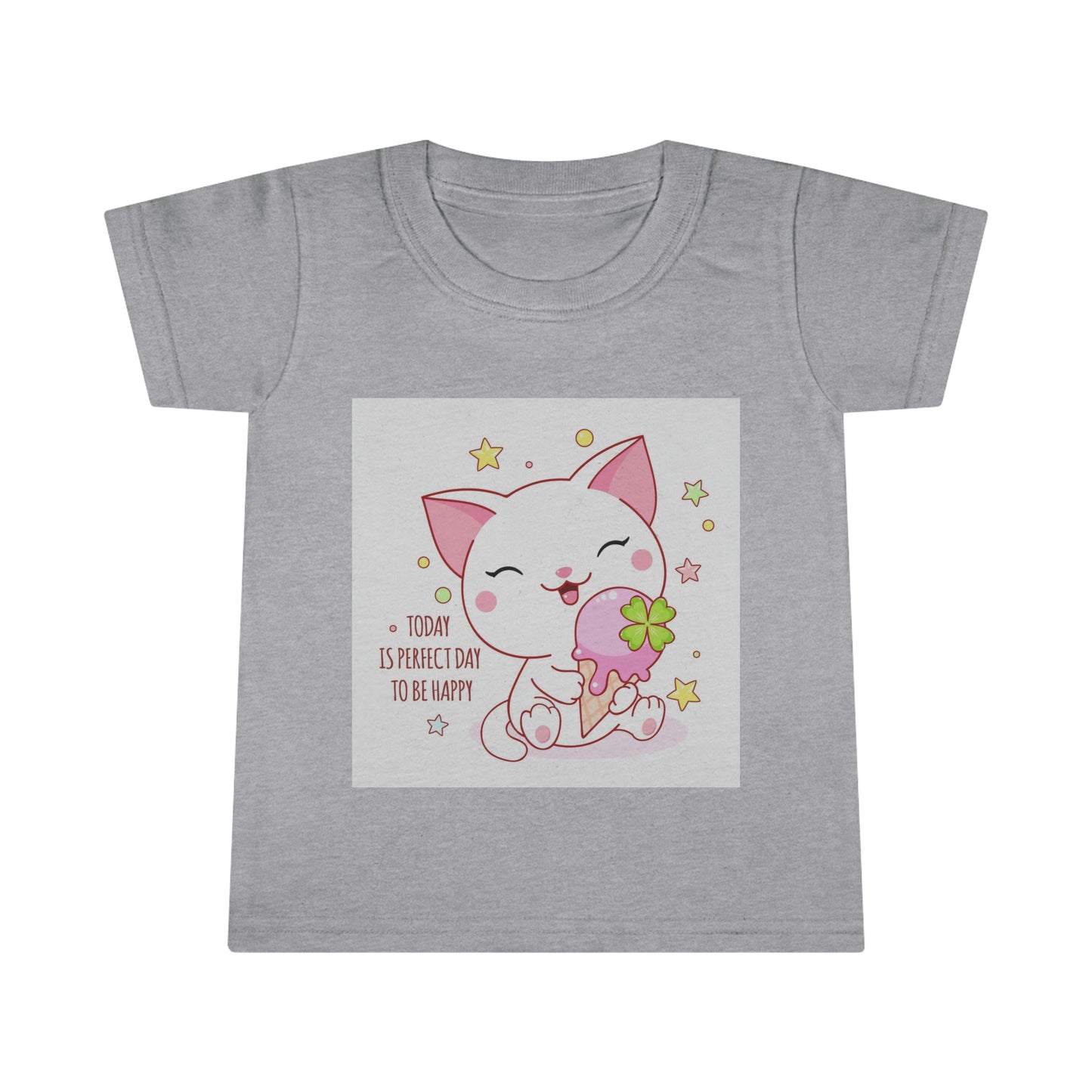 Camiseta para niño con gatito y cono de helado ¡Luce adorable hoy!