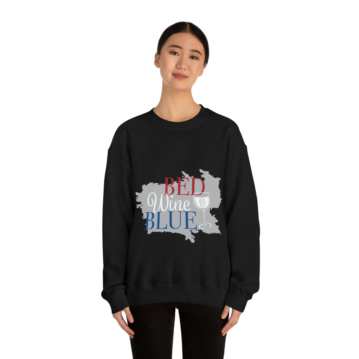 Sudadera de cuello redondo de color azul vino tinto ¡Voy a ir a una fiesta!