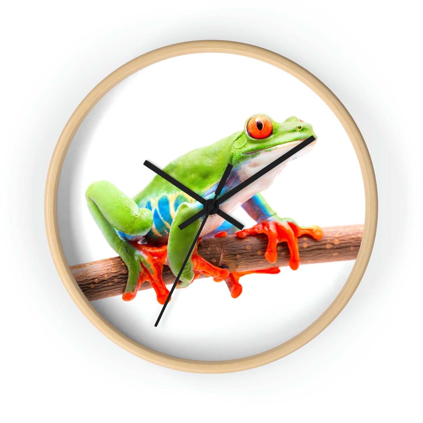 Reloj de pared con rana arbórea colorida ¡Me encanta esto!
