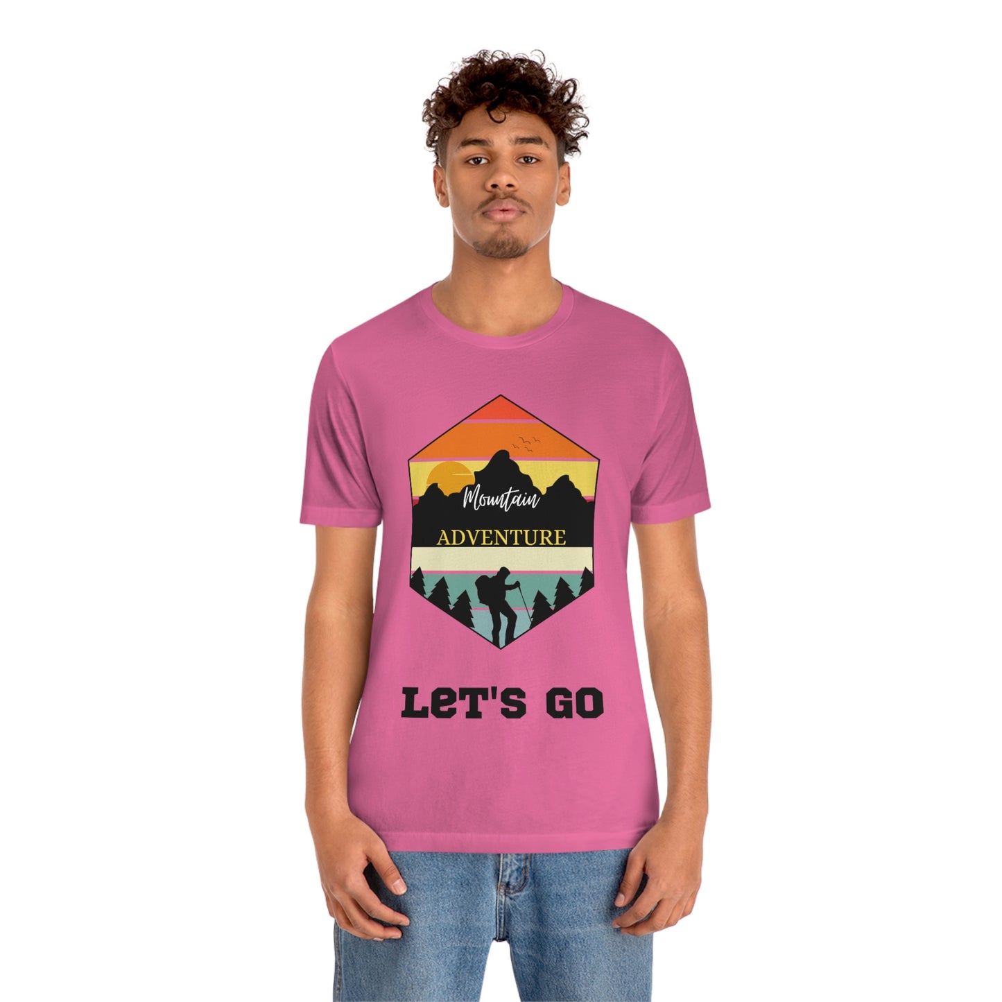 Camiseta de manga corta unisex Let's Go Hiking Adventures