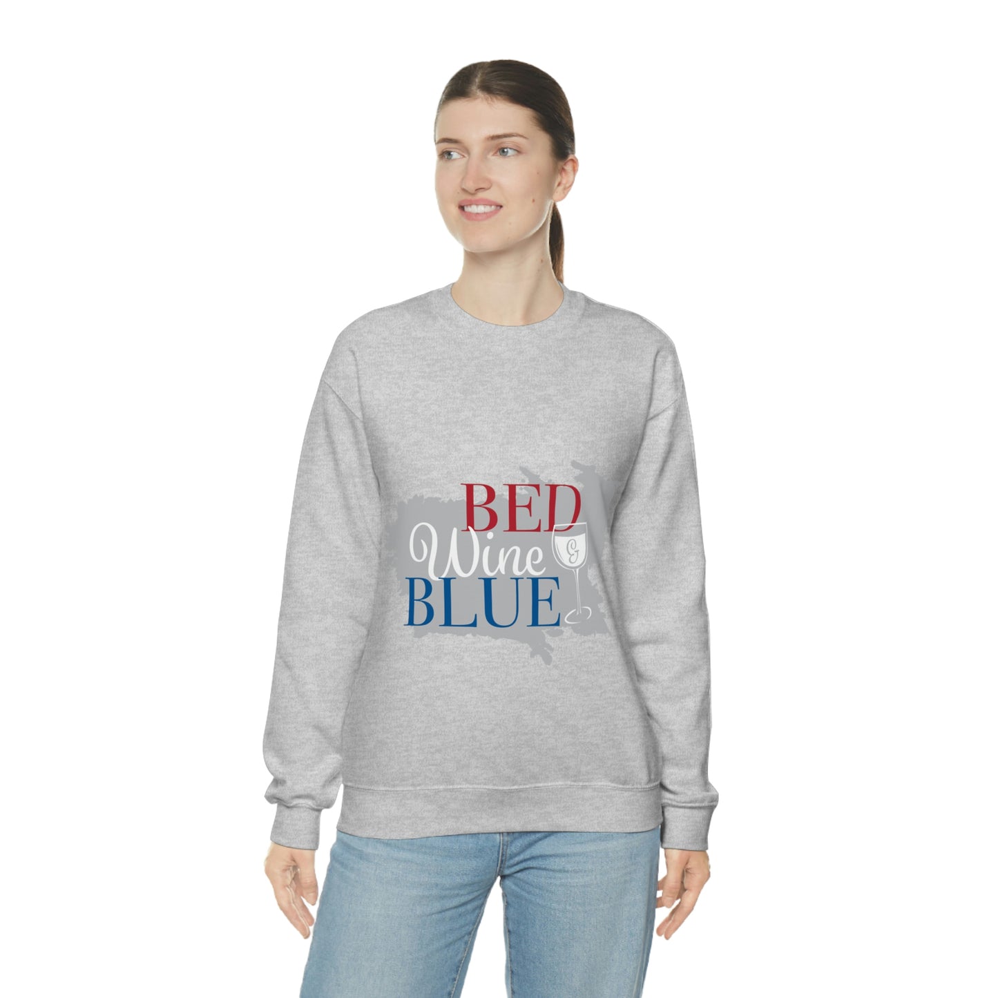 Sudadera de cuello redondo de color azul vino tinto ¡Voy a ir a una fiesta!