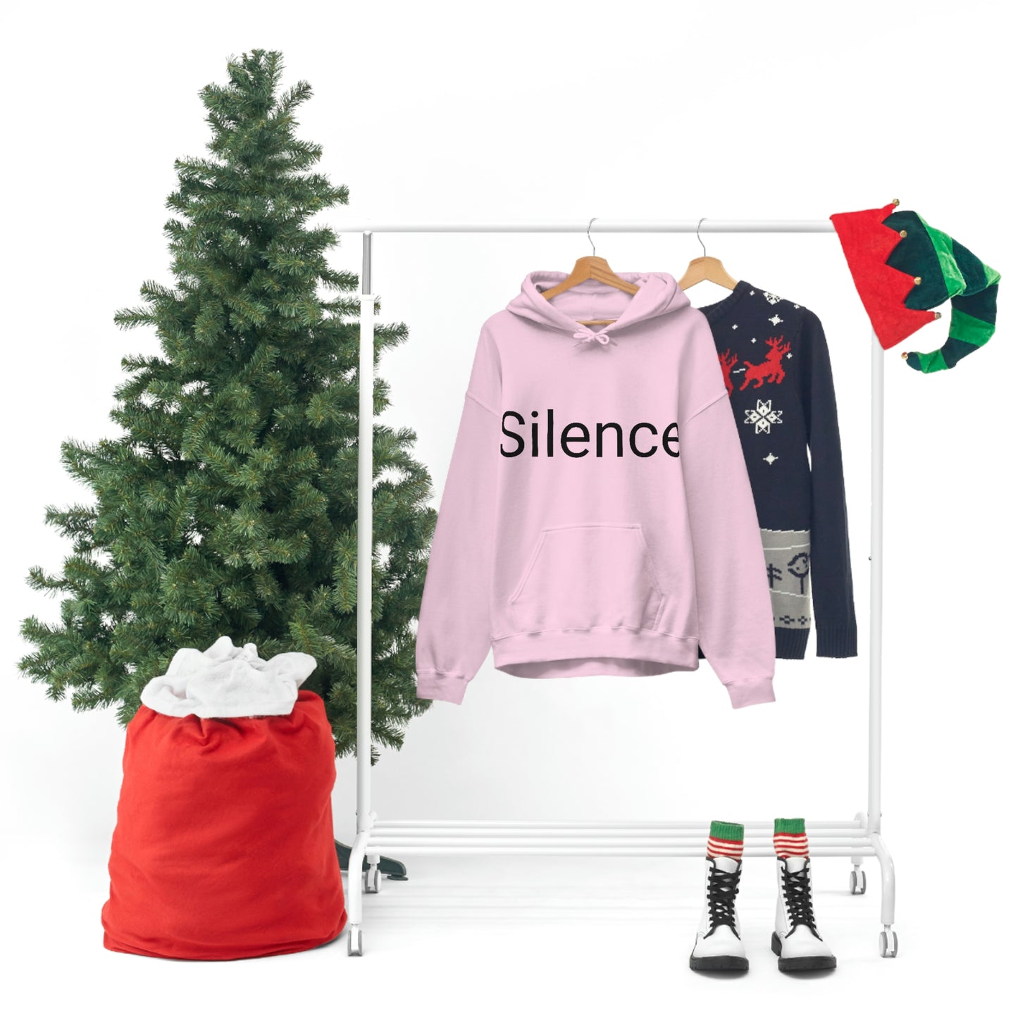 Sudadera unisex con capucha de mezcla pesada Sunset Silence Mamá quiere esta sudadera para su cumpleaños