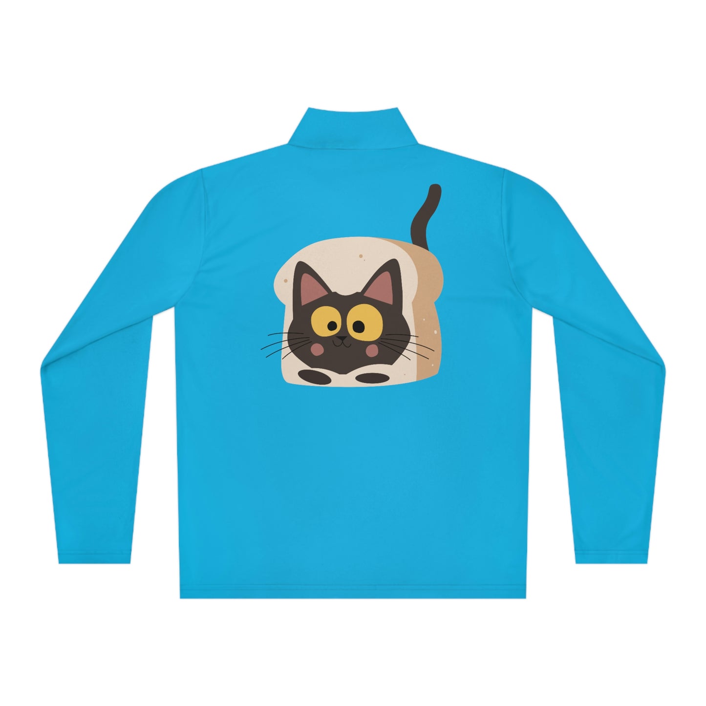 Suéter unisex con cremallera de un cuarto de Shookie Mookie Kitty Cat para viajes, conciertos y festivales