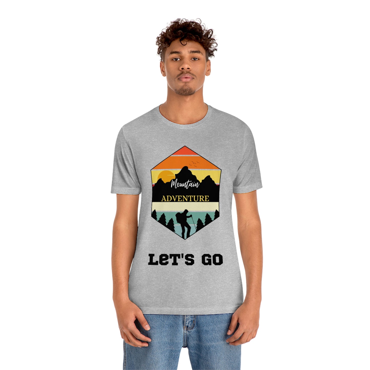 Camiseta de manga corta unisex Let's Go Hiking Adventures
