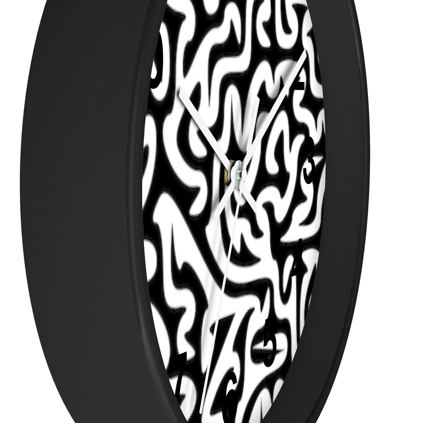 Reloj de pared en blanco y negro con laberinto para el hogar, la cocina, el baño y el negocio. Regalo