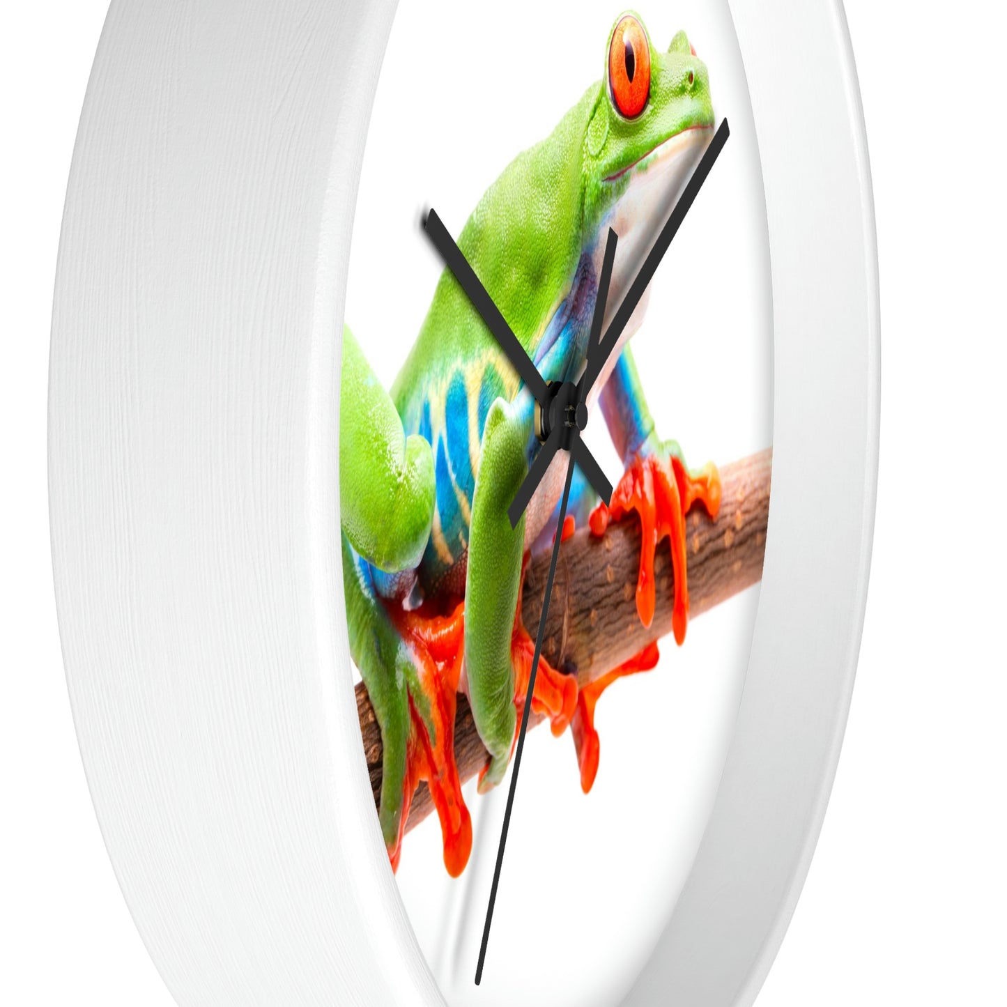 Reloj de pared con rana arbórea colorida ¡Me encanta esto!