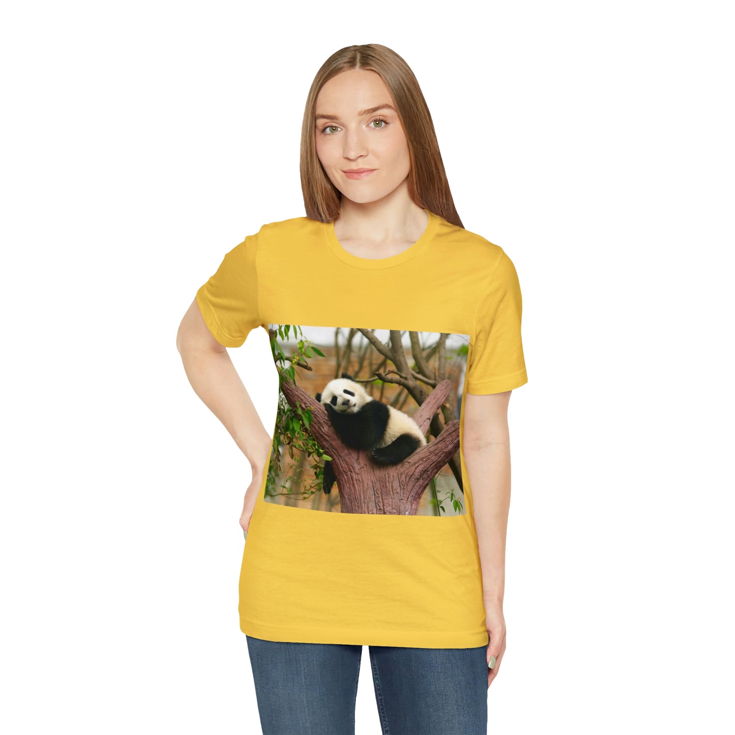 Camiseta de manga corta unisex con diseño de oso panda. Siéntete cómodo y acogedor al viajar a Canadá