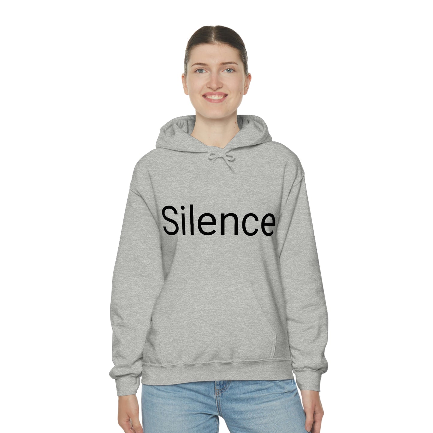 Sudadera unisex con capucha de mezcla pesada Sunset Silence Mamá quiere esta sudadera para su cumpleaños