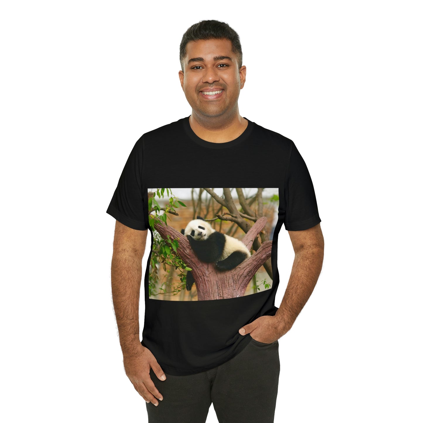 Camiseta de manga corta unisex con diseño de oso panda. Siéntete cómodo y acogedor al viajar a Canadá