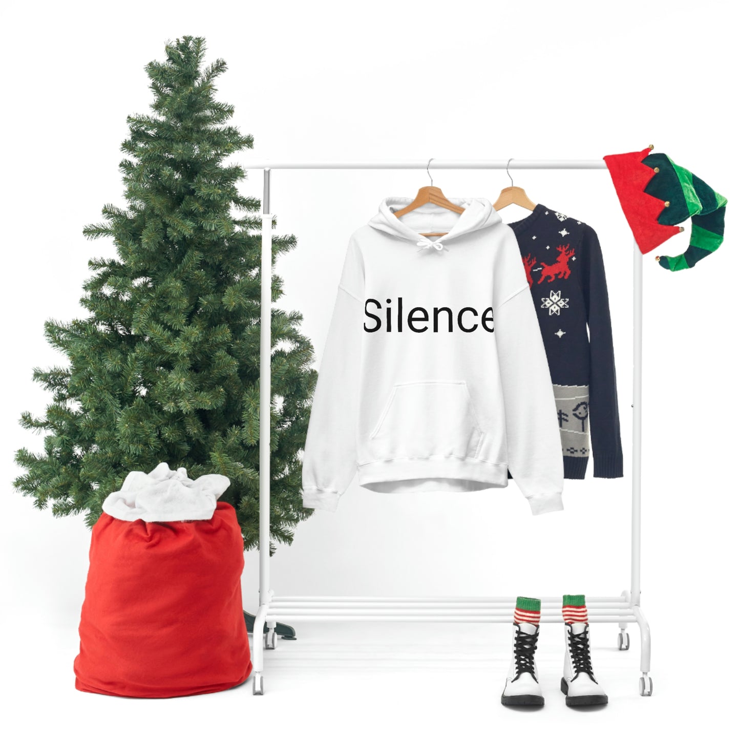 Sudadera unisex con capucha de mezcla pesada Sunset Silence Mamá quiere esta sudadera para su cumpleaños