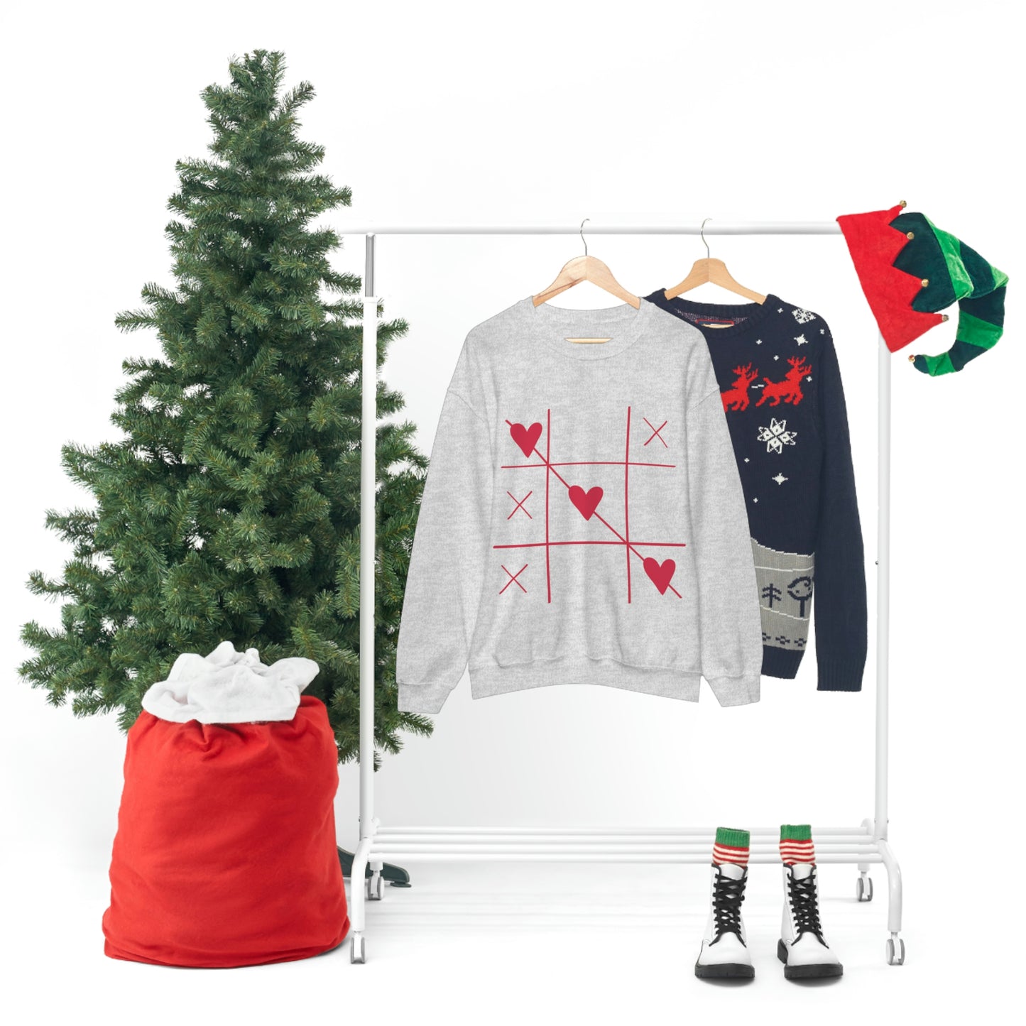 Sudadera con cuello redondo Tic Tac Toe ¡Me encanta mi regalo de cumpleaños!