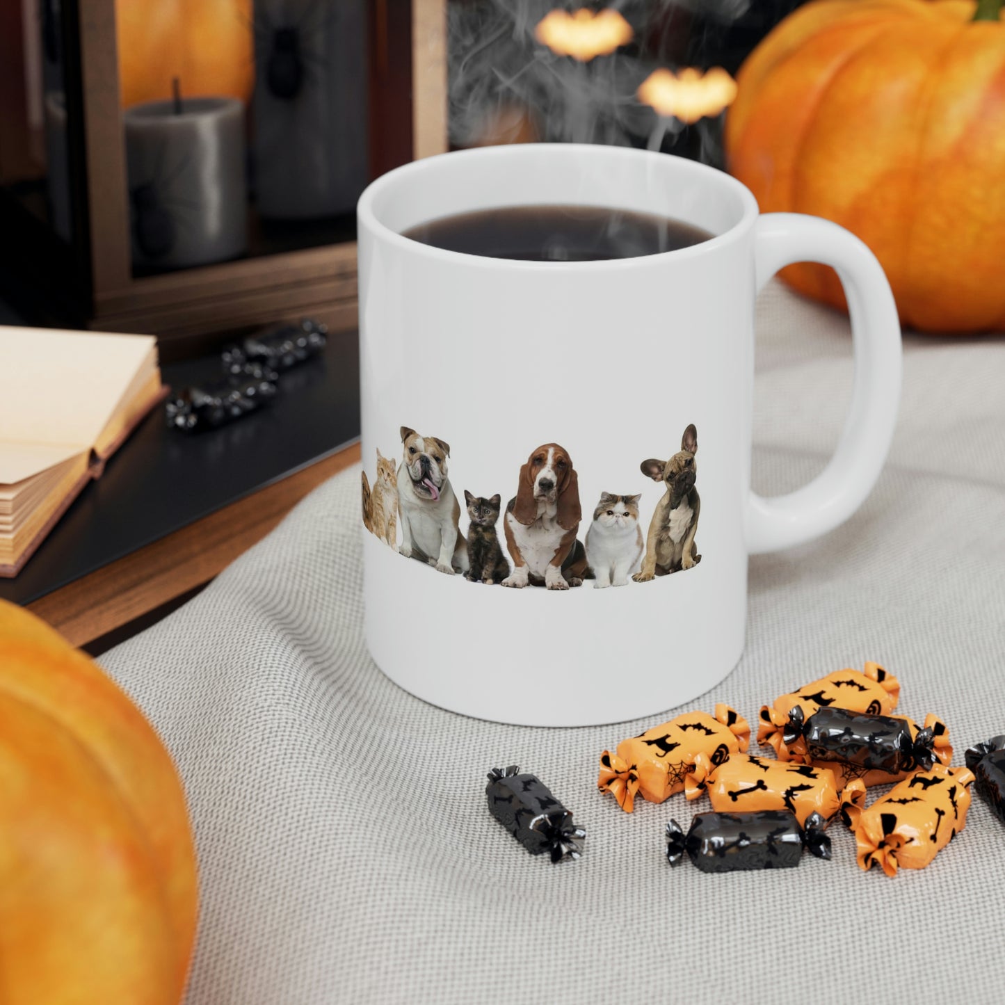 Taza de cerámica para perros y gatos, 11 oz, ideal para café, té, refrescos, helados, zapateros, sopas