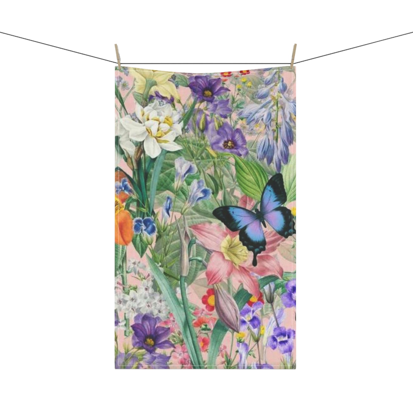 Toalla de cocina con diseño de mariposas y flores. ¡Un gran regalo para una fiesta de cumpleaños!