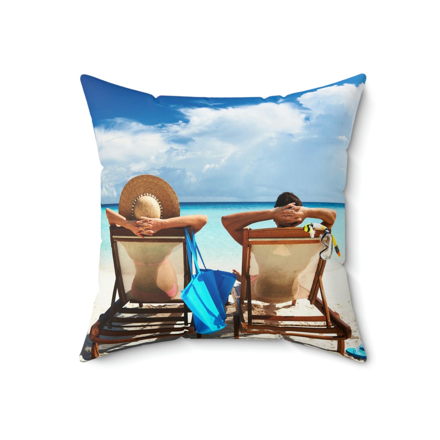 Relajarse en la playa Almohada cuadrada Vacaciones Viajes Dormir Relajarse Conducir Niños