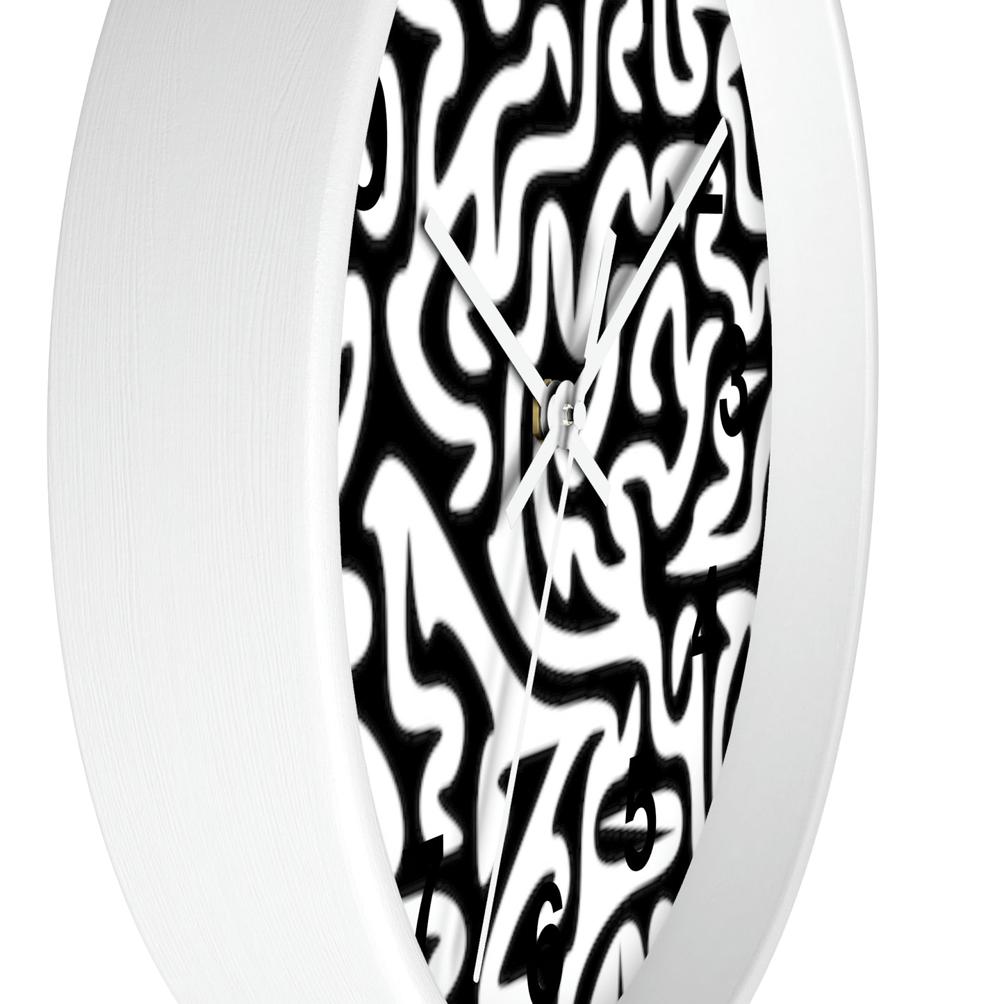 Reloj de pared en blanco y negro con laberinto para el hogar, la cocina, el baño y el negocio. Regalo