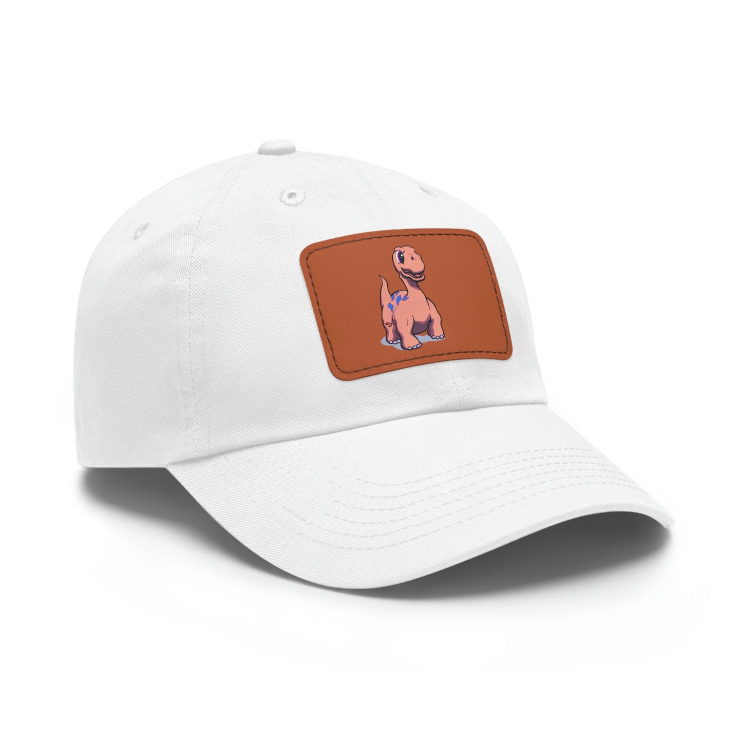 Gorro de dinosaurio para papá con parche de cuero (rectangular). ¡Un gran regalo para el Día del Padre!