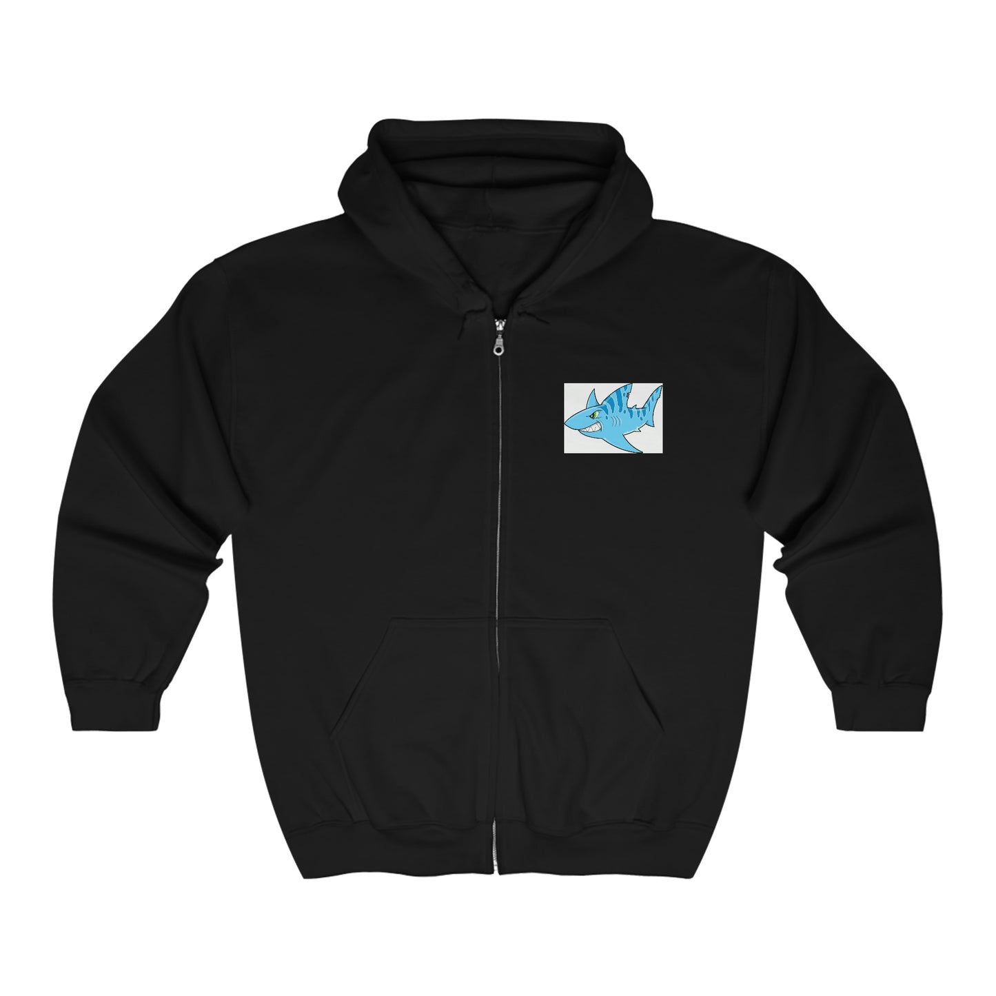 Nada con tiburones, te comerán Sudadera unisex de mezcla pesada con capucha y cremallera completa Regalo