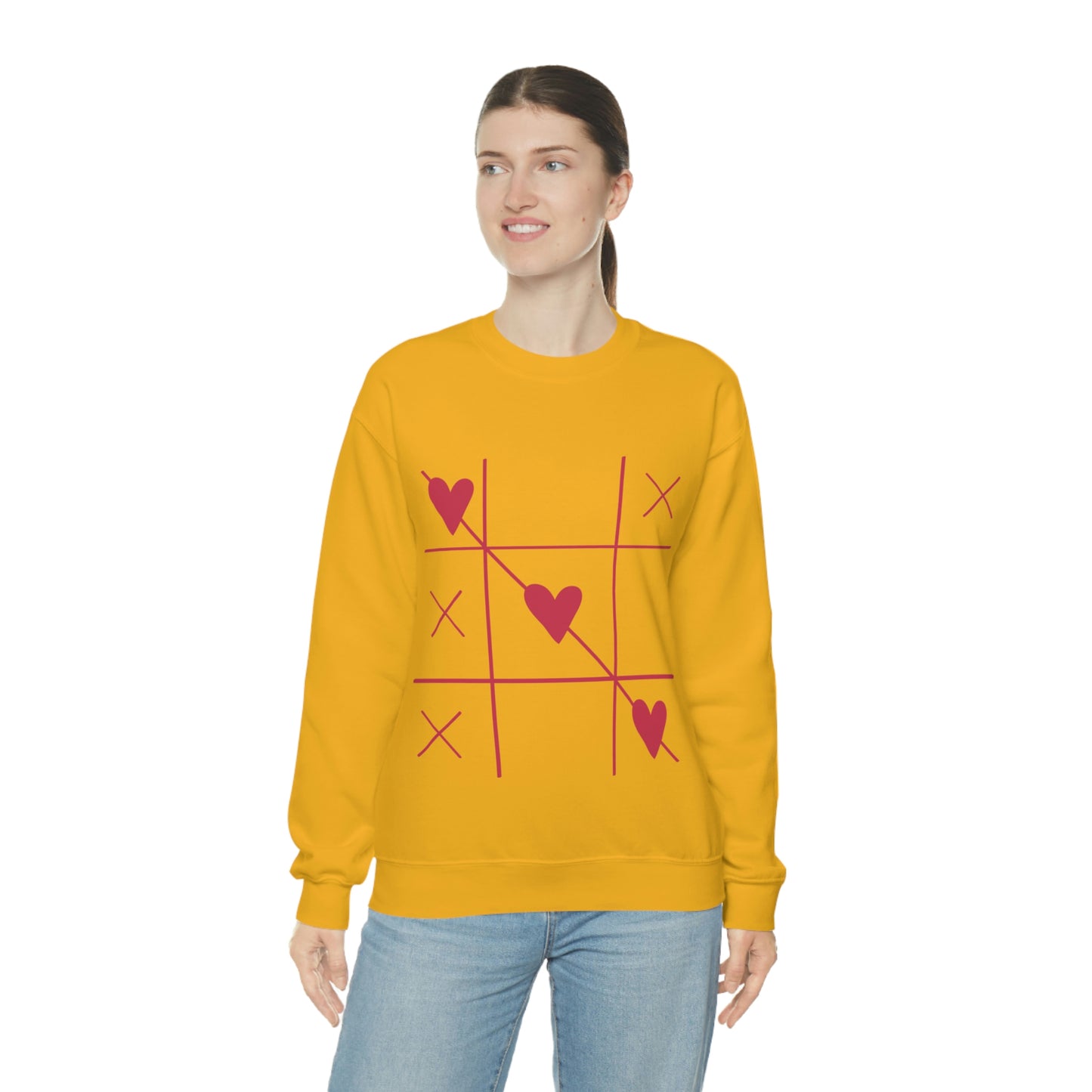 Sudadera con cuello redondo Tic Tac Toe ¡Me encanta mi regalo de cumpleaños!