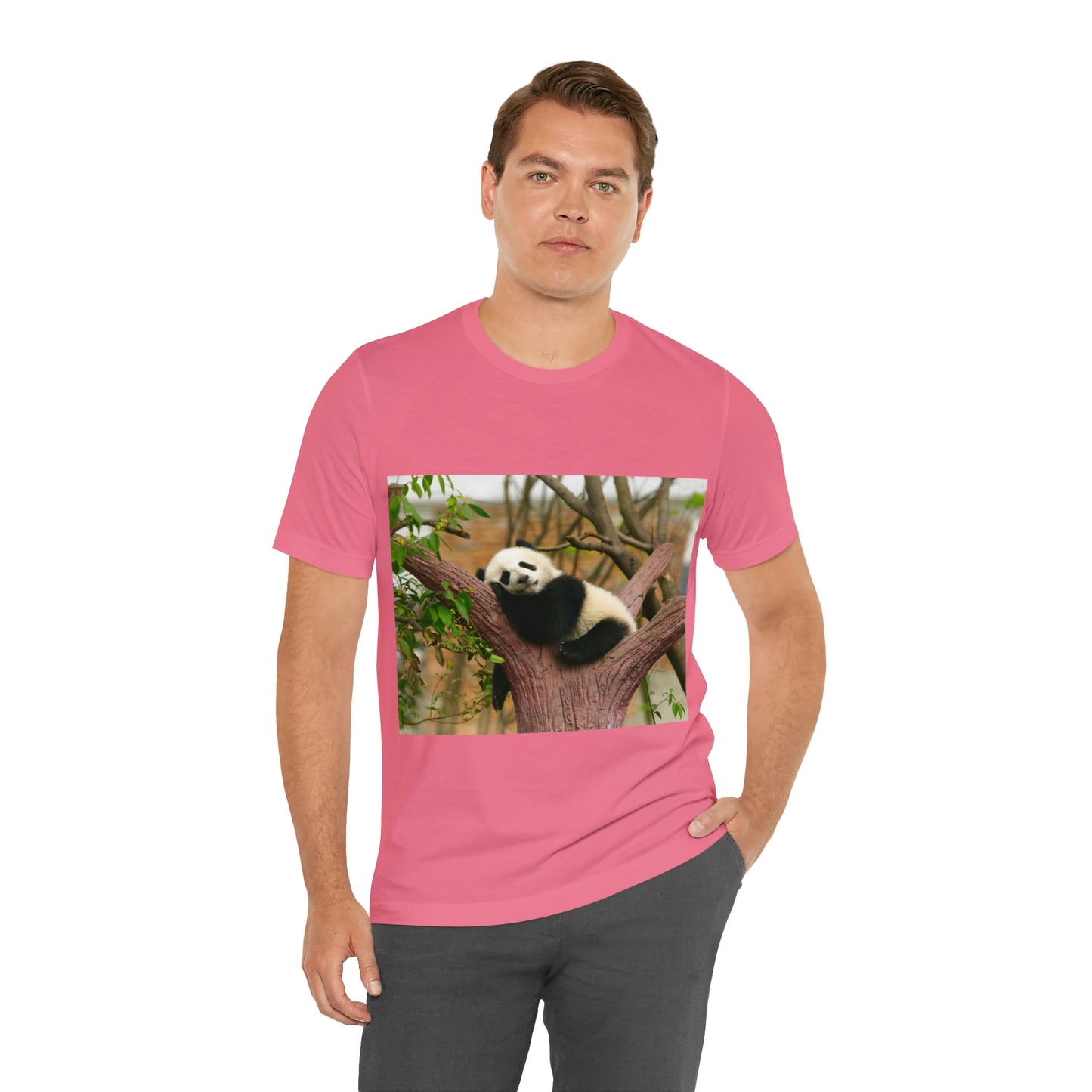 Camiseta de manga corta unisex con diseño de oso panda. Siéntete cómodo y acogedor al viajar a Canadá