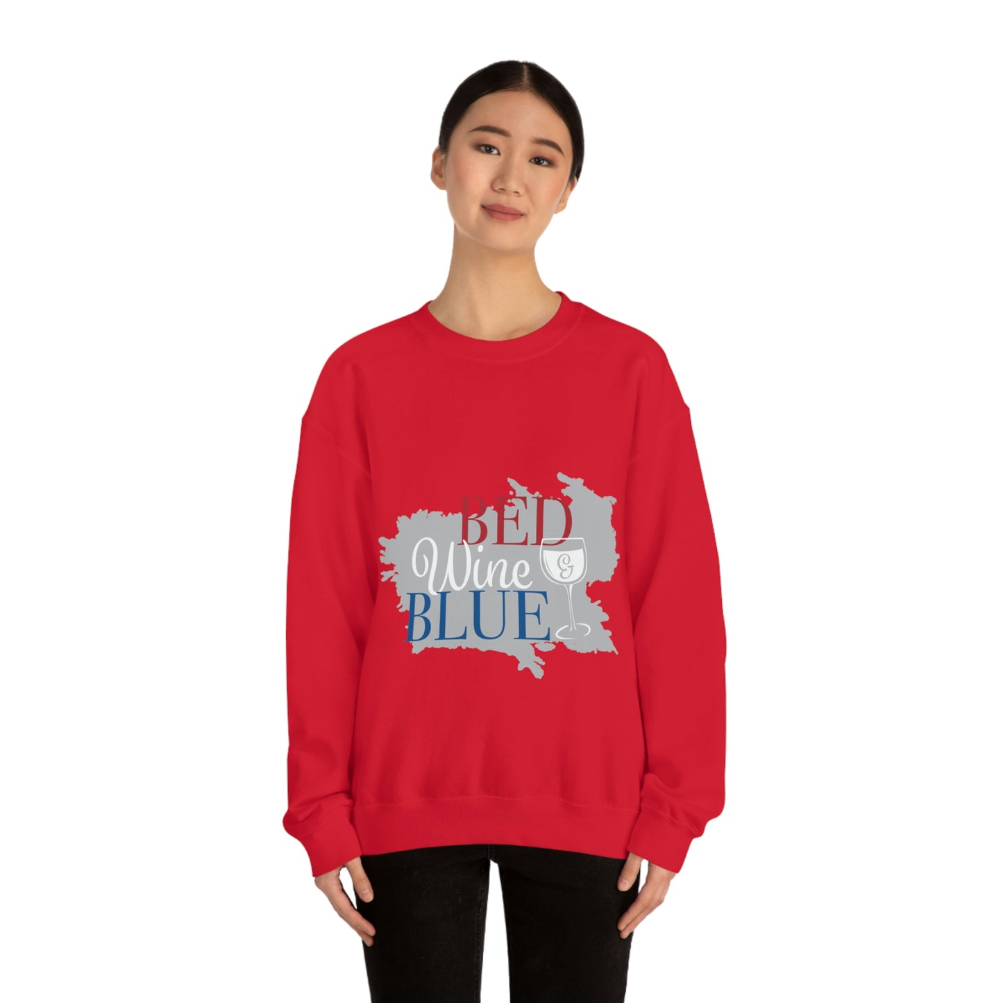 Sudadera de cuello redondo de color azul vino tinto ¡Voy a ir a una fiesta!