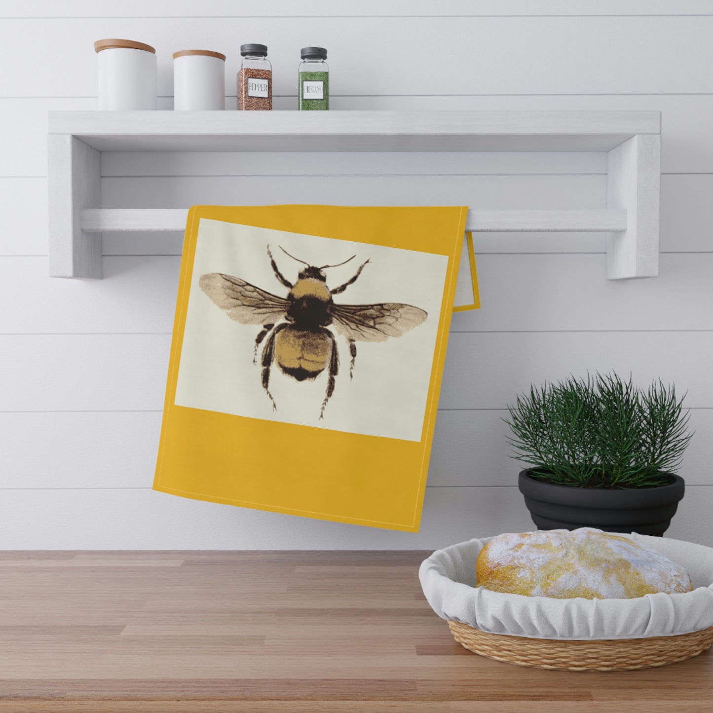 Toalla de cocina con forma de abeja ¡Me encanta cocinar!