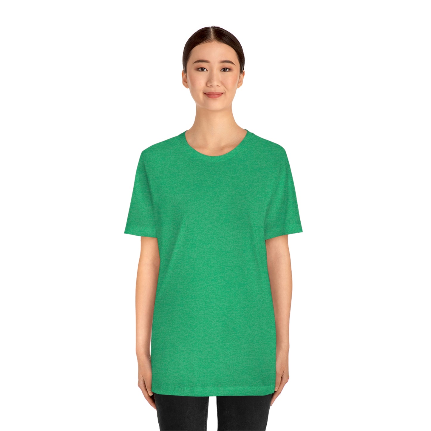 Camiseta unisex de manga corta Just Think para el trabajo, la escuela, los recados y las compras