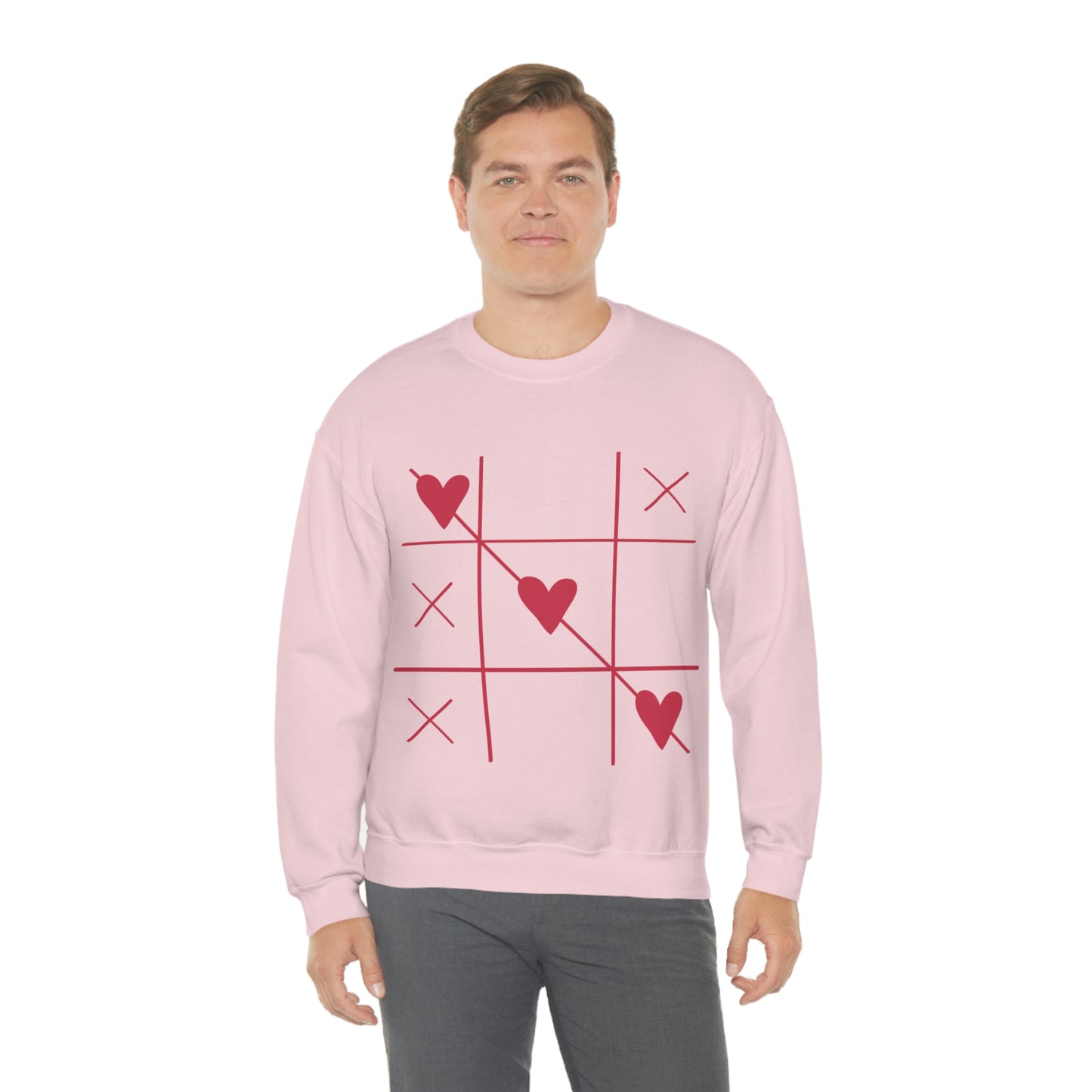 Sudadera con cuello redondo Tic Tac Toe ¡Me encanta mi regalo de cumpleaños!