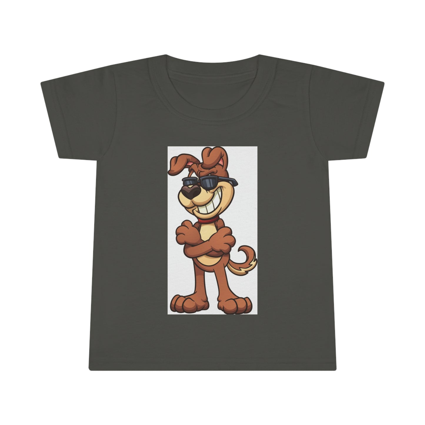 Camiseta para niño con perro sonriente con gafas de sol