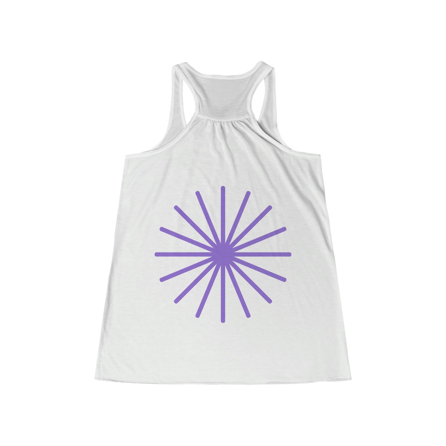 Camiseta sin mangas holgada con espalda cruzada para mujer Purple Star para viajes, vacaciones, relajación, parques y senderismo