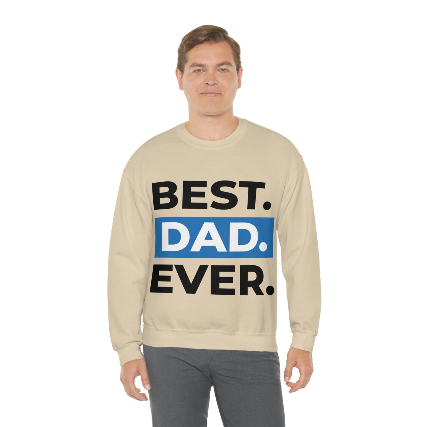 Sudadera con cuello redondo con el mejor papá del mundo. ¡Un regalo fabuloso!