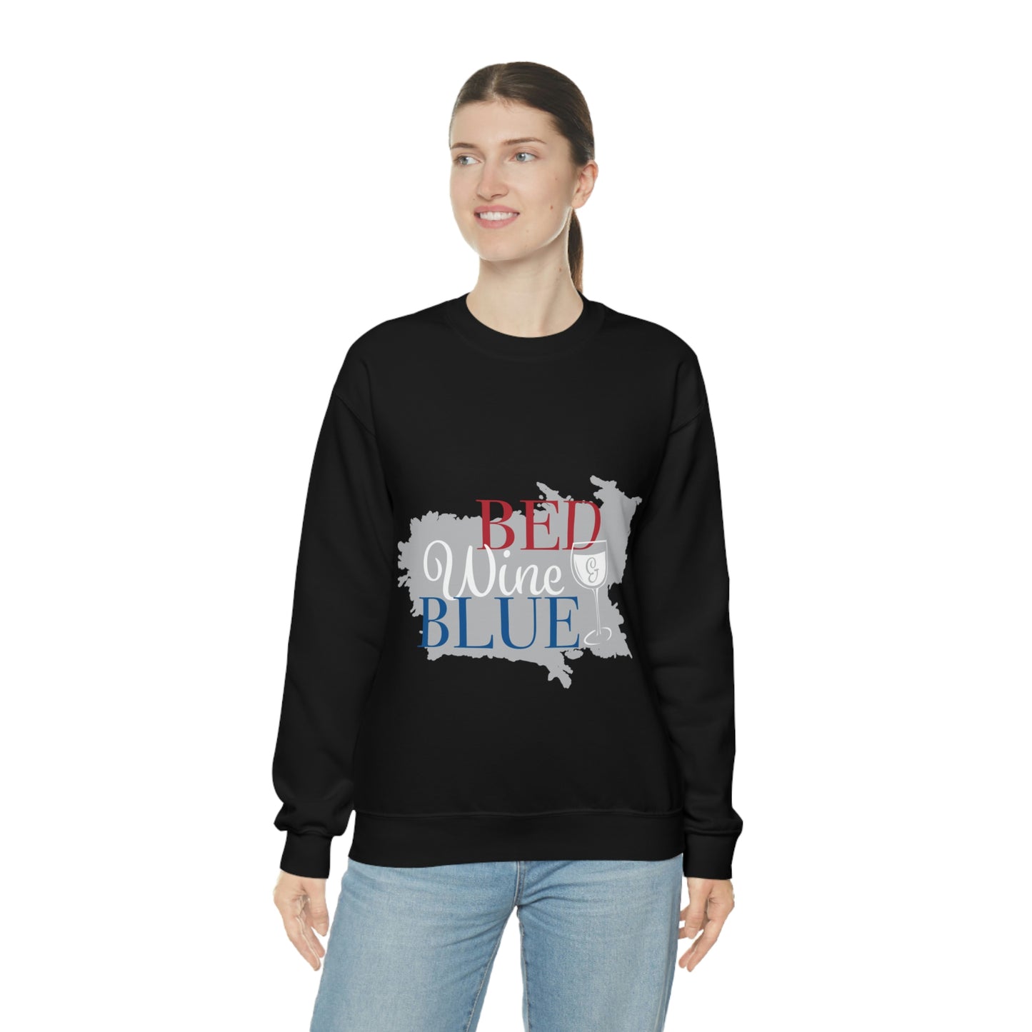 Sudadera de cuello redondo de color azul vino tinto ¡Voy a ir a una fiesta!