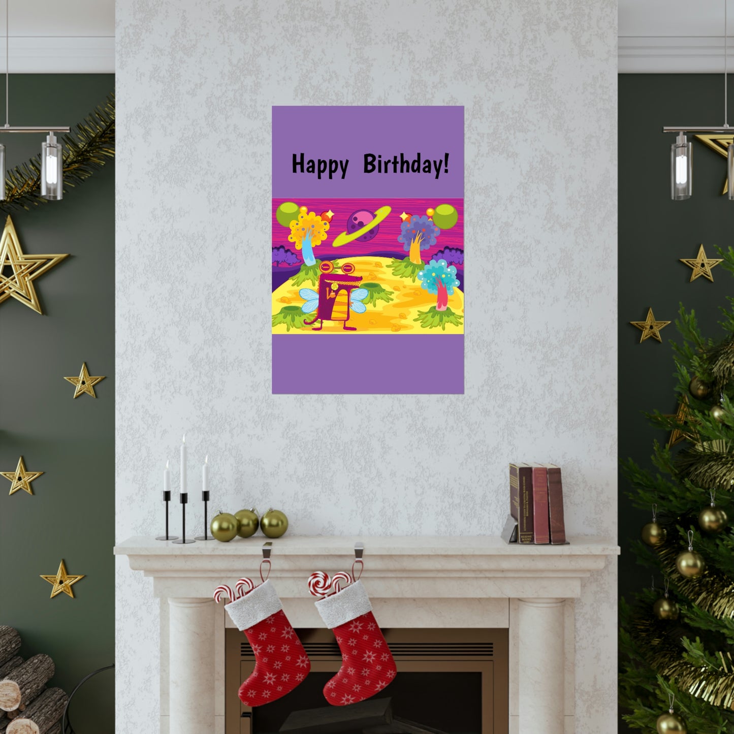 Feliz Cumpleaños Premium Matte Vertical Posters Niños Hijo Hija Amigos Primos