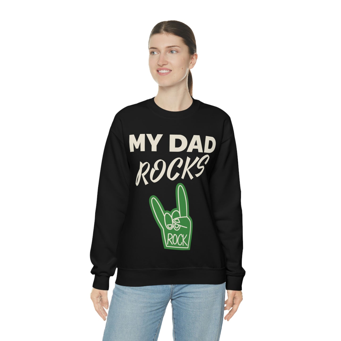Sudadera con cuello redondo My Dad Rocks ¡Gran regalo!