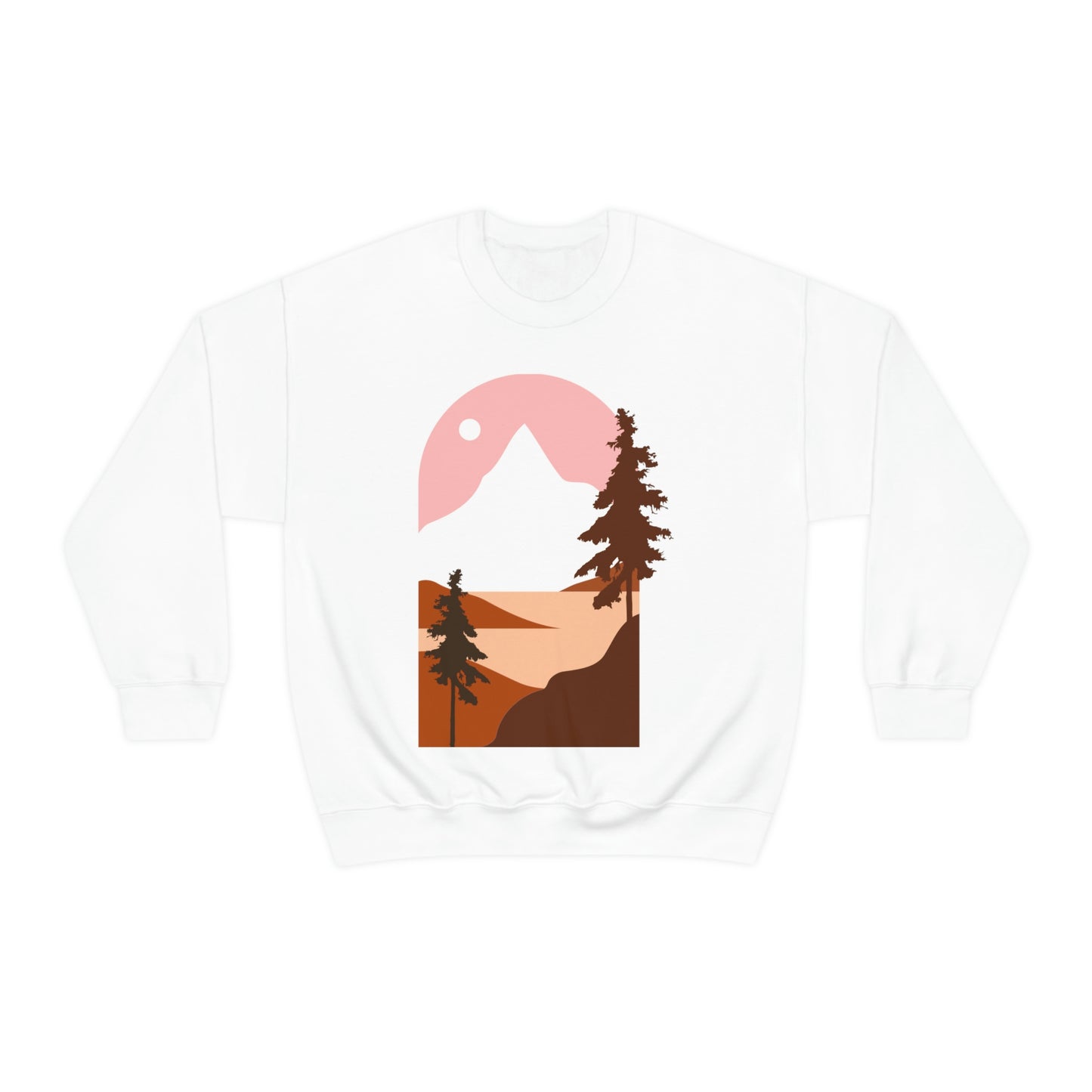 Sudadera con diseño de pino, montaña y luna. ¡Un fabuloso regalo navideño!